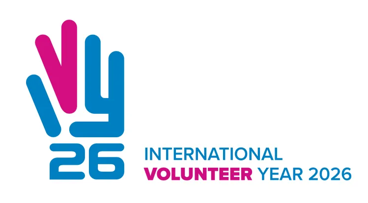 logo for international year of volunteers 2026