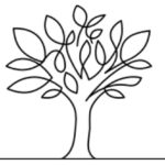 a simple line drawing of a tree.