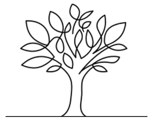 a simple line drawing of a tree.