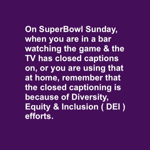 A thought for SuperBowl Sunday